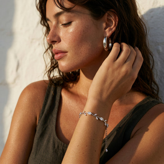 Kristall-Blüten-Armband Verstellbar