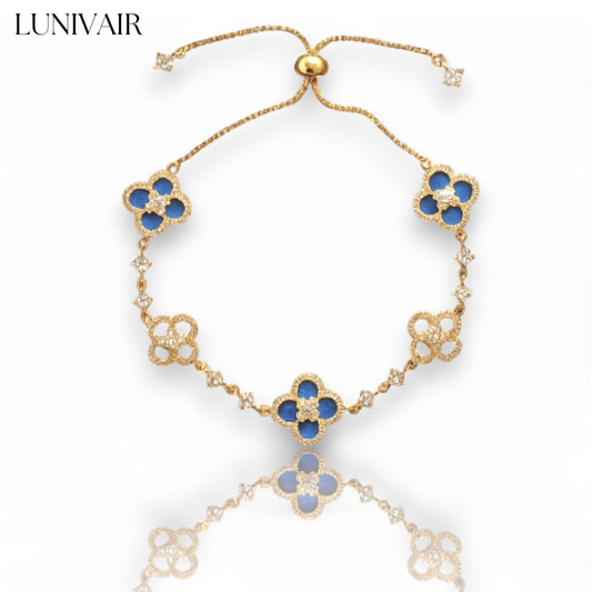 Funkelndes Kleeblatt Armband