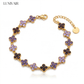 Elegantes Vierklee-Design Kleeblatt Armband Gold