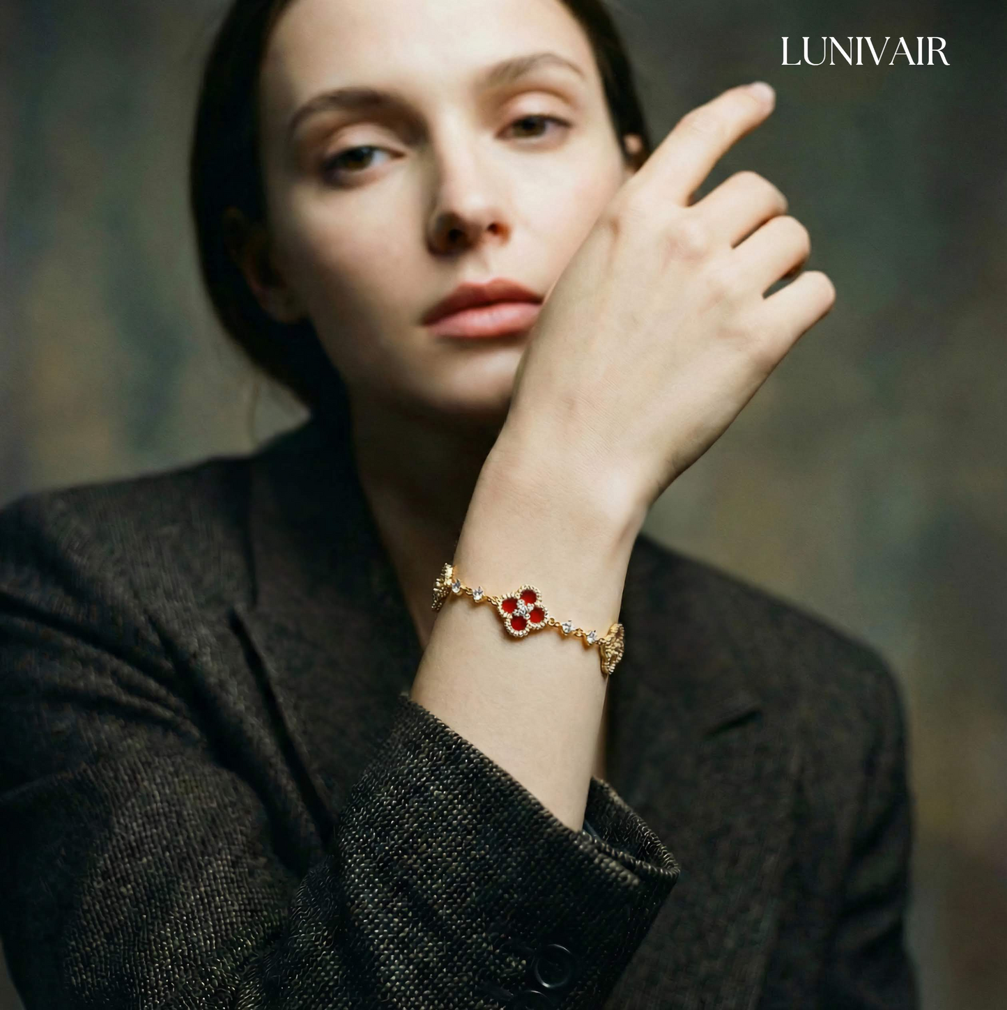 Funkelndes Kleeblatt Armband