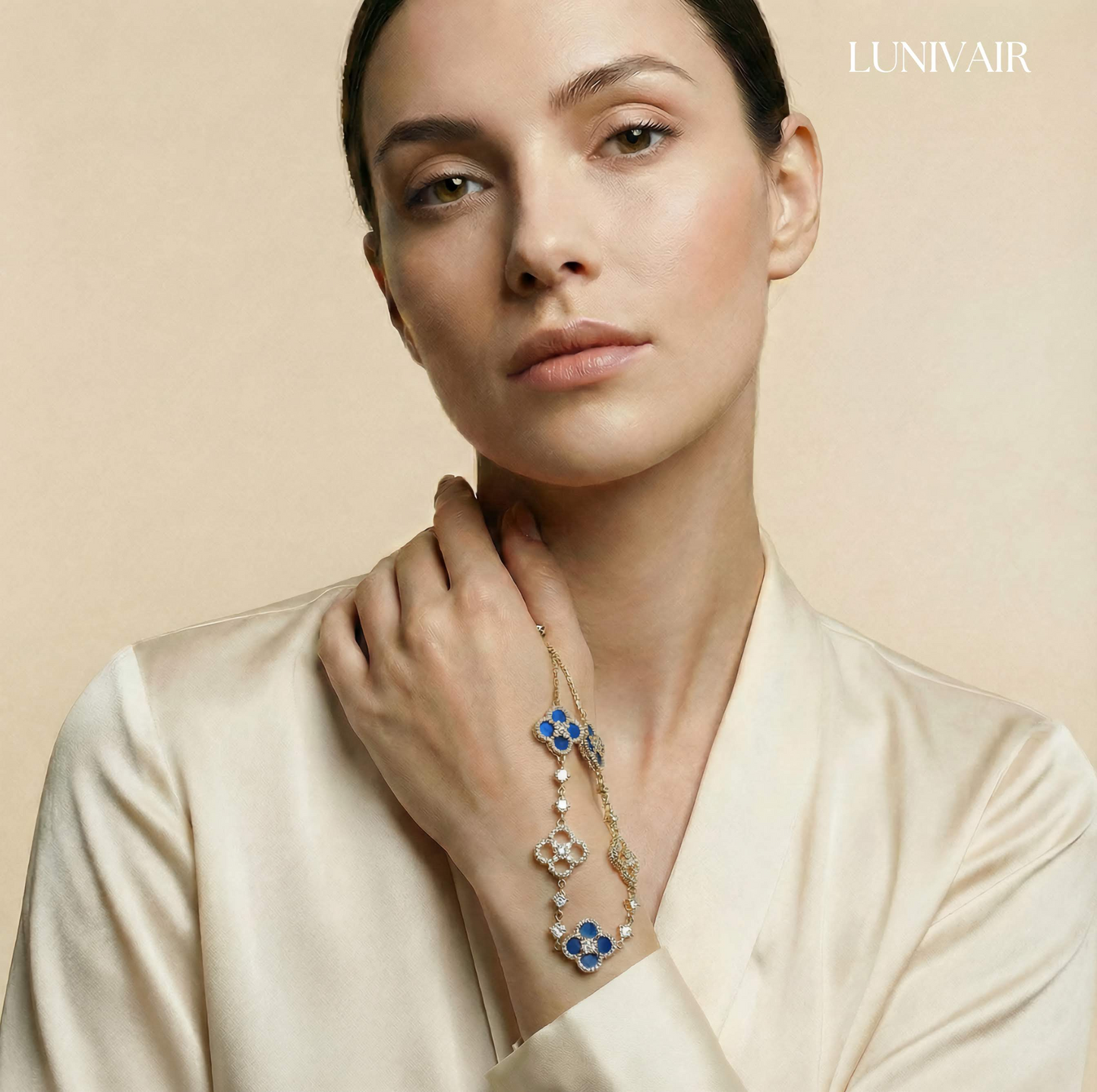 Funkelndes Kleeblatt Armband